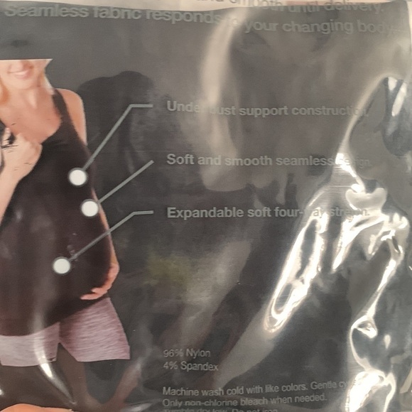 NWT Womens Time And True Black Maternity Tank Top‎ Shirt Size XL 16-18 - Picture 3 of 3